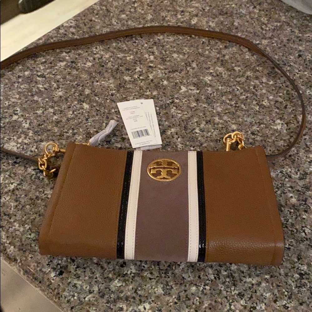 NWT Tory Burch Carson stripe crossbody